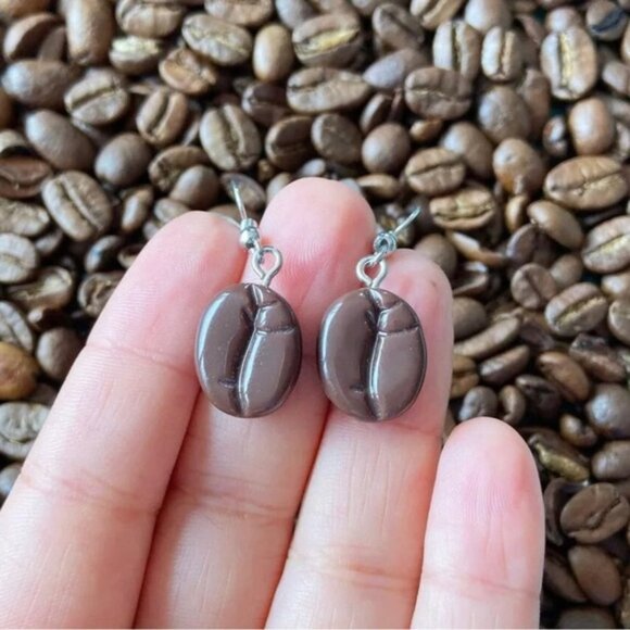 Coffee Earrings Dangle Earrings for coffee Lovers - Picture 1 of 5